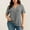c01Gray, variant on (XL-5XL) Plus Size Tops for Women Summer V Neck Short Sleeve Tee Shirts Henley Button Casual Loose Fit Blouse Purple XXXXXL