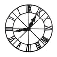 thumbnail image 2 of Benjara 46" Faux Clock Wall Decor- Round- Vintage Style- Matte Black Finish, 2 of 6