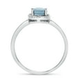 thumbnail image 5 of 10k White Gold Oval Aquamarine And Diamond Ring, 5 of 6