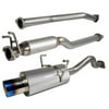Spec-D Tuning MFCAT2-CV01T-SD 2.5 in. Inlet N1 Style Catback Exhaust System with 2 Or 4 Door Burnt Tip for 01 to 05 Honda Civic, 12 x 13 x 44 in.