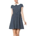 thumbnail image 1 of INSPIRE CHIC Women's Doll Collar Above Knee Hidden Zipper Back Dress, 1 of 5