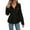 Black, variant on Women's Monochromatic Top with Full Sleeve Design for Urban Edge and Metropolitan Fashion in Daily Street Wear