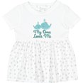 thumbnail image 3 of Inktastic My Oma Loves Me Fish Girls Baby Dress, 3 of 5