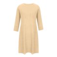 thumbnail image 5 of jobturf Womens Nightgown Casual Loose 3/4 Length Sleeve Sleepshirts Soft Comfy Pajama Dress Summer Fashion Lightweight Nightwear, 5 of 8