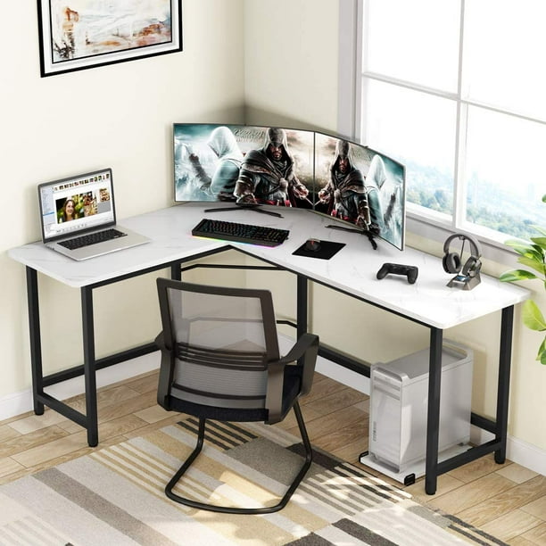 Tribesigns Modern LShaped Desk, Corner Computer Desk PC Laptop Gaming