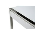 thumbnail image 2 of Maklaine Modern Engineered Wood Writing Desk in Glossy White, 2 of 5