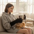 thumbnail image 6 of Byfri Black Plush Cat Claw Gloves, Cartoon Kitten Paw Full Finger Mittens for Themed Events, Black One Size 40x15cm, 6 of 7