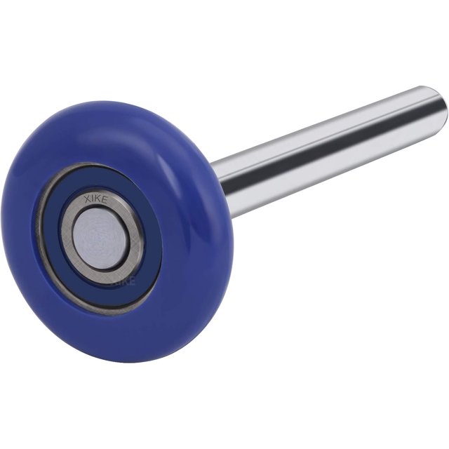 Rodillo para puerta de garaje XiKe de nylon de 2" con vástago de 4" y rodamiento 6200-2RS