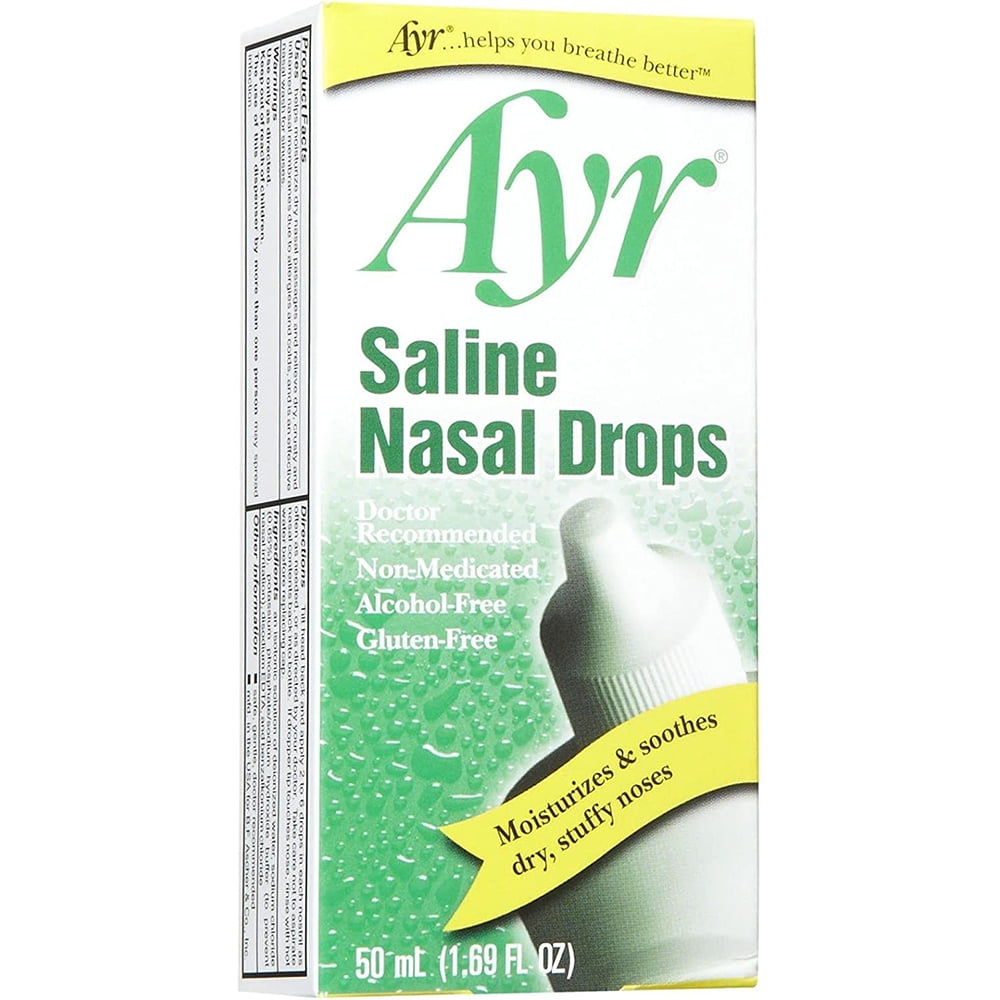 (3 pack) Ayr Saline Nasal Drops , 1.69 Oz