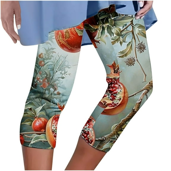 Cmfcve Woman Plus Size Yoga Pants High Waist Soft Athletic Cropped Pants Casual Stretchy Active Wear Shorts Leggings