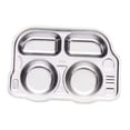 thumbnail image 3 of Plato de cena de acero inoxidable Plato de cena dividido Bandeja de frutas Vajilla A, 3 of 9