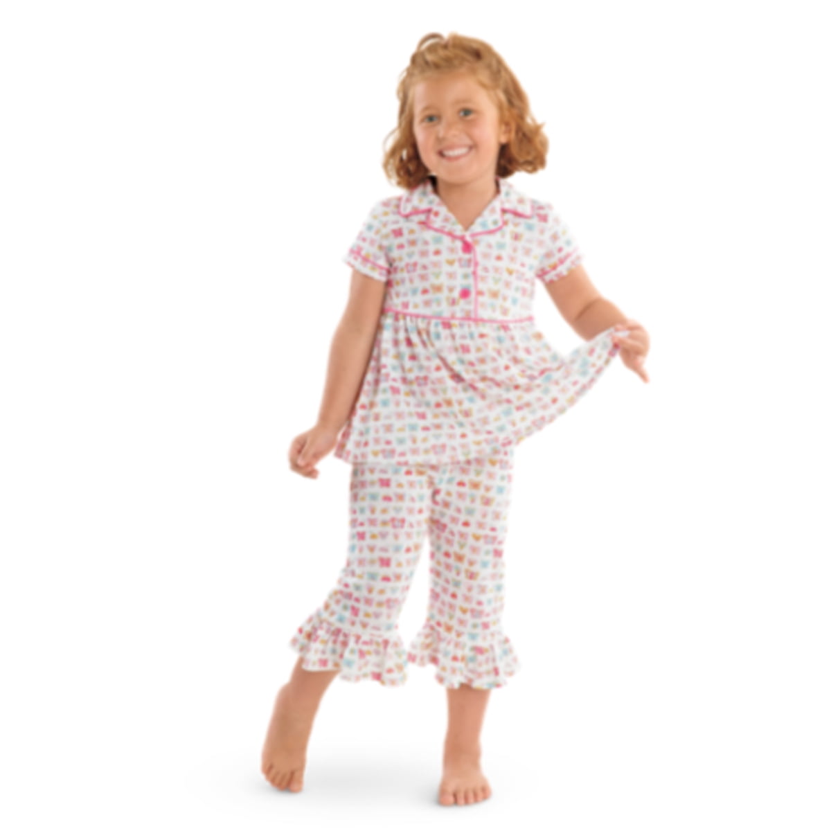 American Girl Bitty Twin Bugs and Butterfly Pajamas for Girls Size M 4/