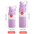 thumbnail image 2 of Botella de agua deportiva Taza aislada de acero inoxidable 750ML / 950ML para viajes al aire libre, 2 of 4