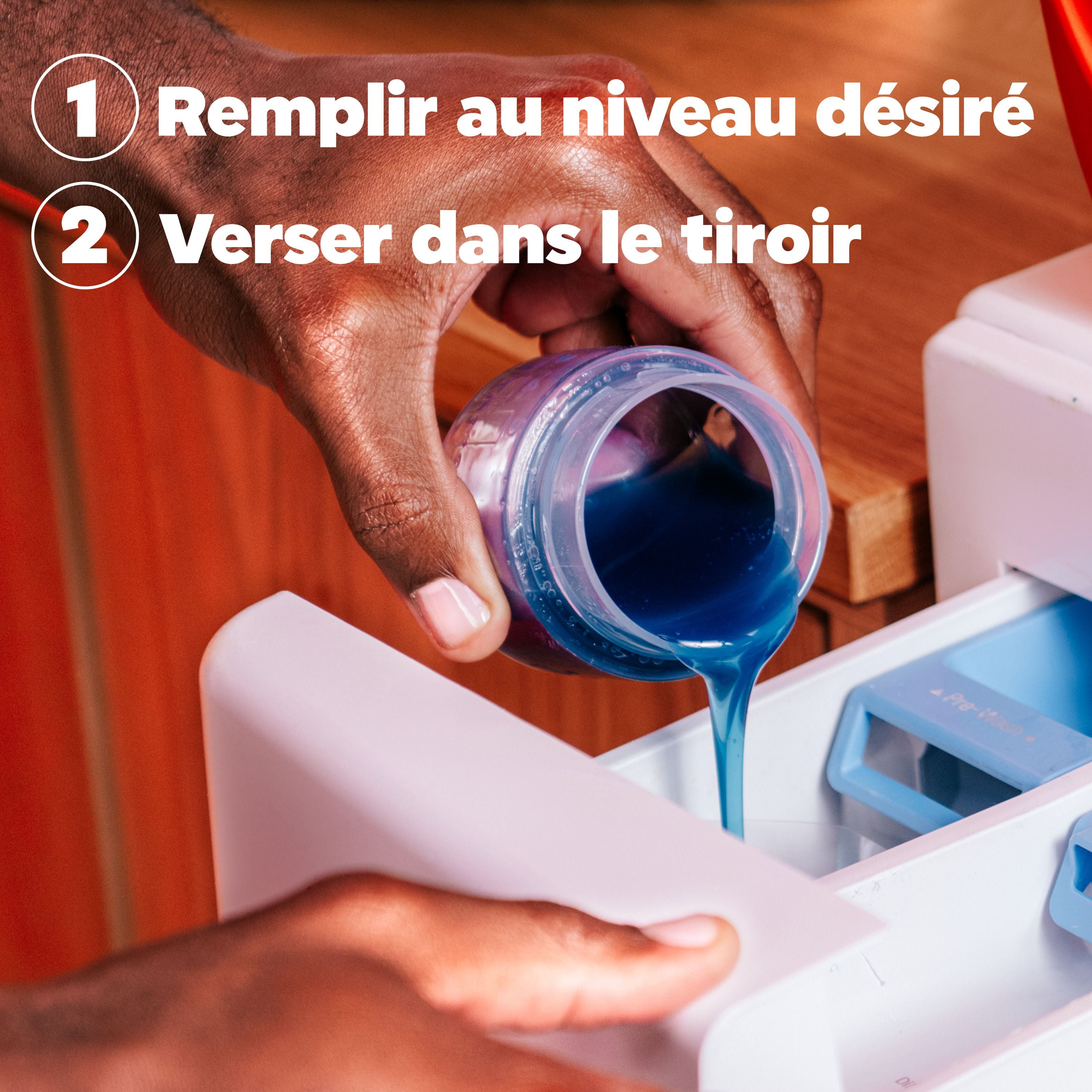 Détergent à lessive liquide Tide Propreté hygiénique, parfum original, compatible avec les laveuses HE 3.9L