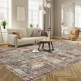 Vintage 4' x 6' Washable Area Rug Stylish Indoor Rug for Living