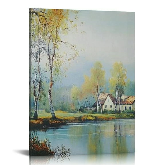 ZFLMY Nature Wall Decor for Bathroom and Living Room, Modern Home Office Art Print, Ready to Hang Canvas 12x16in