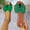Green, variant on Women's Textured Bow Flat Sandals Padded Footbed Slide Slippers for Summer Vacation Outfits White 6
