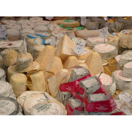 Cheese Variety in Shop, Paris, France Print Wall Art By Lisa S. (Best Cheese Shop In Paris)