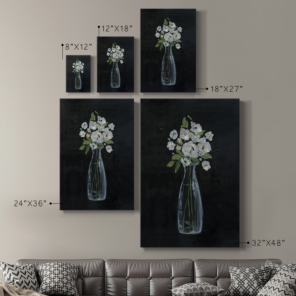 Sophisticated Farm Floral II Premium Gallery Wrapped Canvas - Ready to Hang