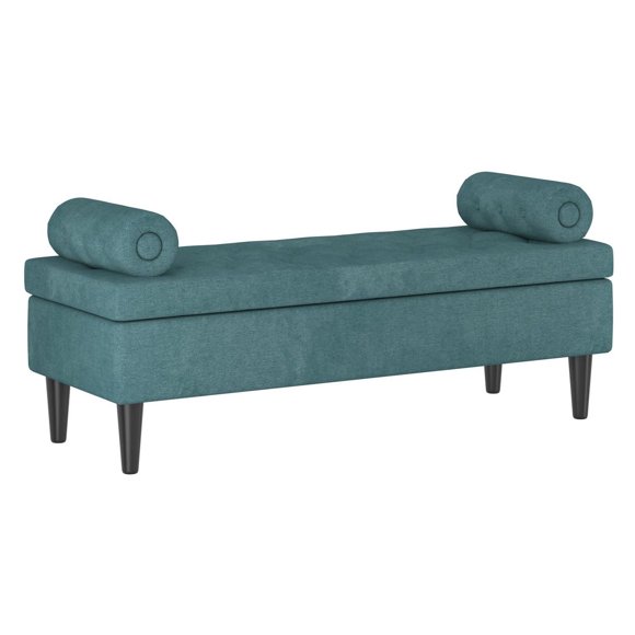 Ottomane de rangement moderne, aqua