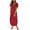 Red, variant on Ecqkame Dresses for Women Summer Comfort Fashion Solid Color Pocket Sleeveless V-Neck Dress Long Dresses for Women Pink M