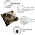 thumbnail image 4 of Acheng  Luxury Faux Fur Throw Pillow Covers Cowhide Decorative Soft Fluffy Plush Couch Throws Brindle Cushion Covers for Couch(Not Real Cowhide Not Faux Fur),Set of 2 White, 4 of 6