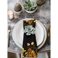 thumbnail image 2 of Yellow Leaf Cloth Napkins Set of 8 Reusable Dinner Napkins, Fall Plant Country Vintage Watercolor Black Cocktail Napkin Washable Table Napkins for Wedding/Holiday Party/Baby Shower 20"x20", 2 of 7