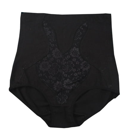 CHOII Women s Plus Size Panties Floral Lace Shaper High Waist Seamless Panty Butt Lifting Shapewear Hipster Cotton Briefs for Ladies Underpants Clearance! Black/M