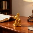 thumbnail image 4 of 5 Pcs Gold Horse Statue for 2026 Chinese New Year Feng Shui Tabletop Decor, 3.15 Inch Collectible Figurine for Home Office Desk, Symbol of Success & Good Fortune, 4 of 8