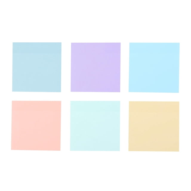 Popular!Maojin Paquete de 6 almohadillas adhesivas transparentes de 3x3 pulgadas, notas transparentes Morandi para libros, estudio, oficinas, suministros escolares, 300 hojas