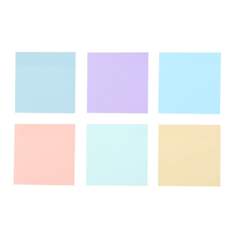 Ronoar 300 Sheets Transparent Sticky Notes – 6 Colorful See-Through Pads, Waterproof & Reusable, 3x3 Inch