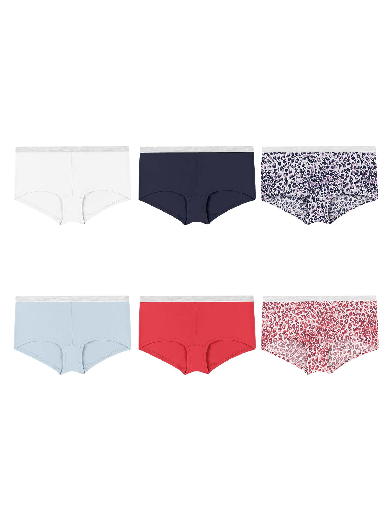 Hanes Women's Cool Comfort Microfiber Panties-Boyshorts, Briefs, Or Hipster  Fit Available, Boyshort - 6 Pack - Assorted, 6 price in UAE,  UAE