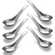 thumbnail image 1 of Cucharas soperas de acero inoxidable, juego de 6 cucharas soperas chinas, pulidas a espejo, cucharas soperas asiáticas para caldo, postre, cereales, miso tailandés, ramen, 1 of 5