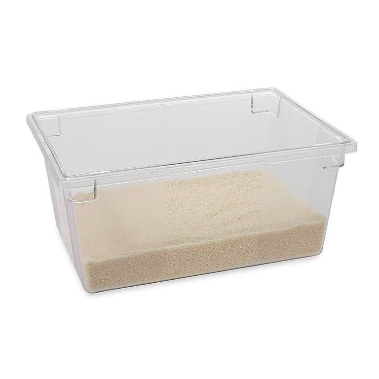 Rubbermaid Commercial Products Food Storage Box/Tote for  Restaurant/Kitchen/Cafeteria, 16.5 Gallon, Clear FG332800CLR