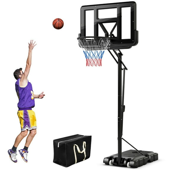 Yardi Yard Portable Basketball Hoop with 4.6 to 10 Feet 10-Level Height Adjustable, Toddler Basketball Set