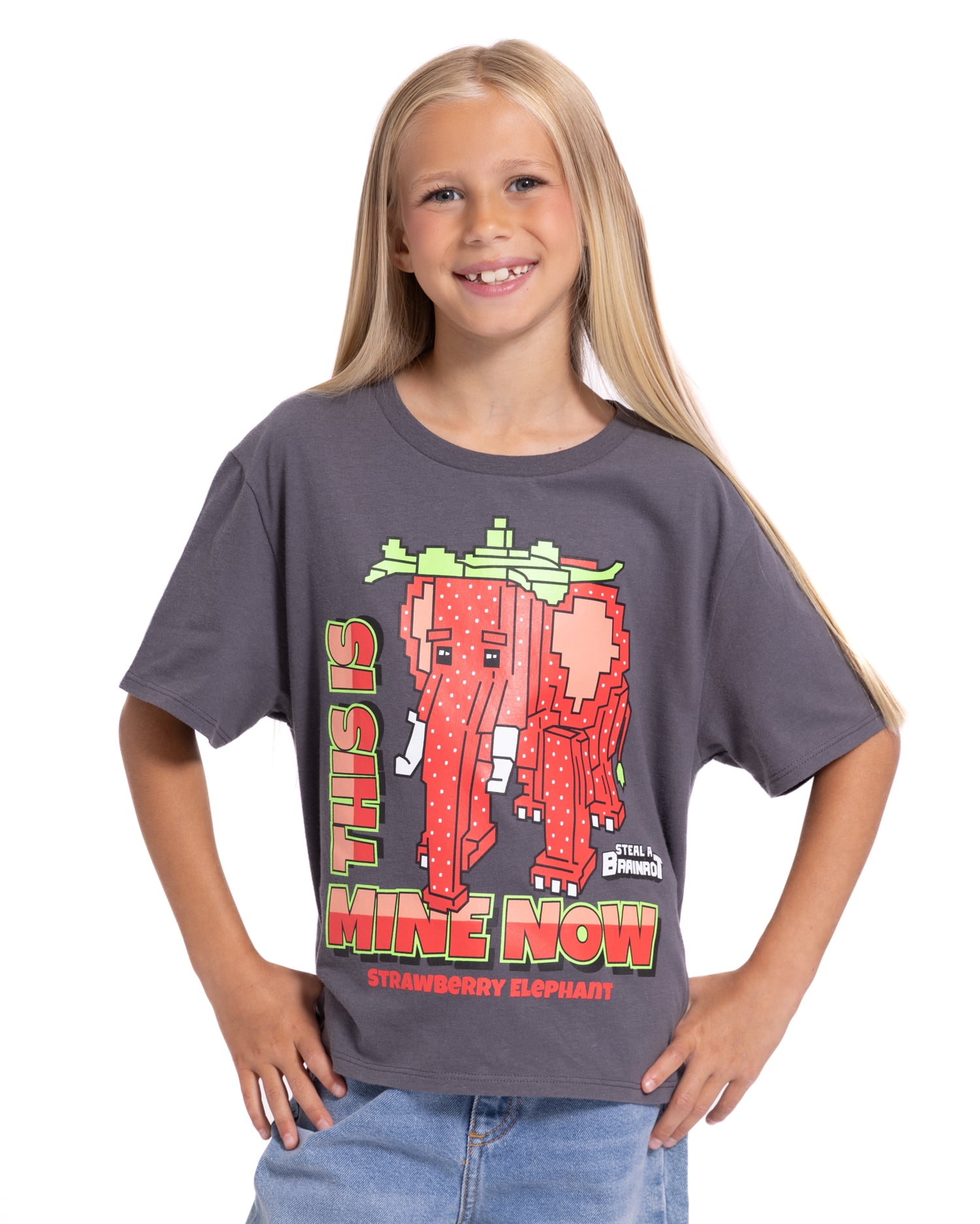 Roblox "Steal a Brainrot" Girls' Short Sleeve Graphic T-Shirt, Sizes 4-18