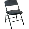 thumbnail image 3 of YSNW Black Padded Metal Folding Chair - Black 1-in Fabric Seat, 3 of 12