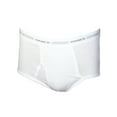 Men's Cotton White Briefs with Comfort Flex Waistband (Pack of 6
