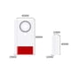 thumbnail image 2 of Alarma para puertas y ventanas Yjmei: alarma antirrobo inalámbrica con sonido fuerte de 105 db y luz brillante, fácil de instalar (incluye 1 alarma y 2 controles remotos), 2 of 4