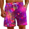 thumbnail image 2 of Puntoco Pantalones Cortos De Playa Para El Día De San Valentín Para Hombre, Pantalones Cortos Estampados Con Bolsillo Con Cordón, Color Rosa Xxxxxl,Pantalones Cortos Hombre, 2 of 5