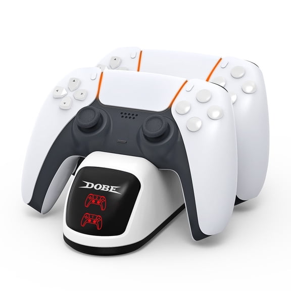 Compatible with All PS5 Controller Models Dual Charging Dock - DualSense Exclusive, Fast Charging with Type-C Charging Cable