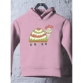 thumbnail image 3 of Smartprints Toddlers Graphic Hoodie - Turtle With A Hat - Casual Fit Cotton Blend, 3 of 4