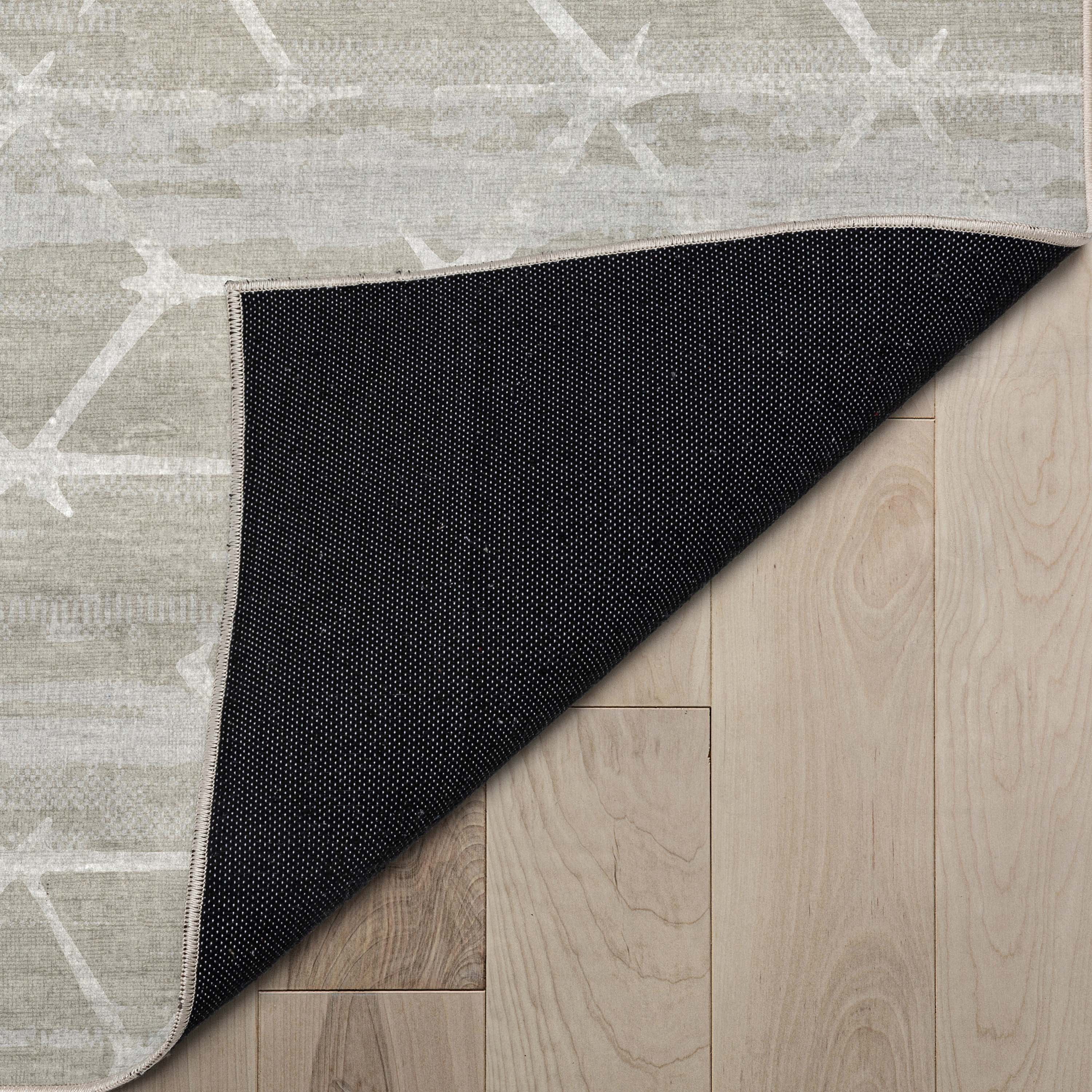 Well Woven Abstract Kintsugi Modern Geometric Flat-Weave Beige 5'3" x 7'3" Area Rug