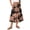 Brown, variant on Women's Printed Casual Skirt Floral Pattern High Waist Flowy Midi Length Summer Fashion A Line Beige L