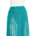 thumbnail image 4 of Women Long Maxi Skirt Elastic Hight Waist A Line Beach Holidays Skirts S-XL, 4 of 5