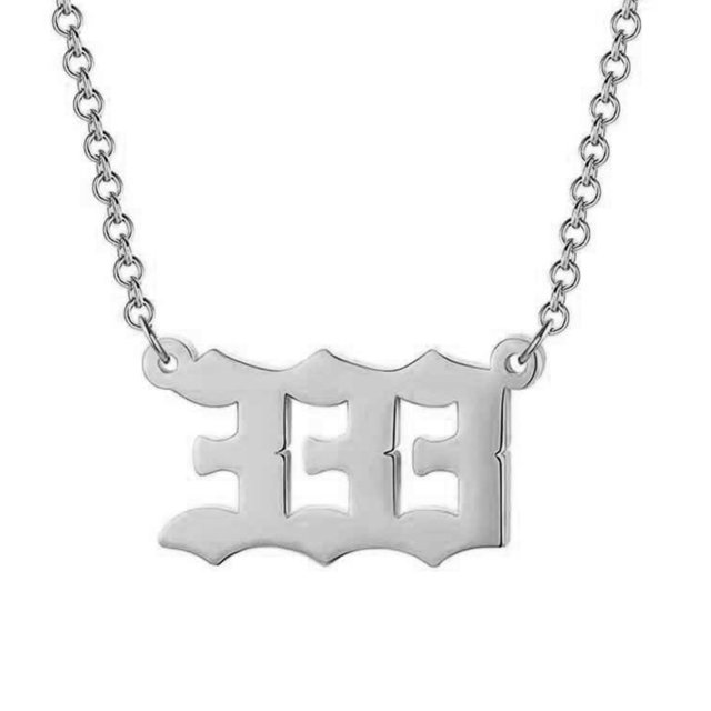 Uds colgante de collar con número de Ángel collar de acero inoxidable chapado en oro/plata Wmkox8yi sjalhkljlk5950