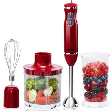 Costway 4-in-1 Immersion Hand Blender Set 2 Speed w/ Food Chopper Egg Whisk and (Best Hand Blender And Chopper In India)