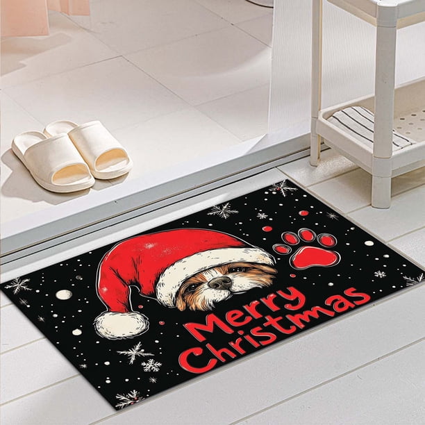 Felpudo Navideño Festivo Alfombra Antideslizante Para Interior/Exterior Para La Decoración Del Hogar. ¡Perfecta Para Añadir Un Toque Festivo A Tu Hogar!
