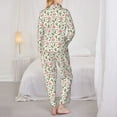 thumbnail image 6 of Goofa Rose Flowers Printed Women’s 2 Piece Pajama Set Super,Pajamas Women's Long Sleeve Sleepwear Soft Button Down Loungewear Pjs Lounge Set Nightwear-Large, 6 of 9