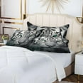 thumbnail image 7 of Coolnut White Tiger with Green Eyes Plush Pillow Case, Zippered Bed Pillow Pillowcases, Super Soft and Cozy Pillowcase Covers for Sleep Decor Giftsation - Standard Size 20x26in, 7 of 7